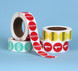 1.5 inch Diam. Circle Thermal Transfer Preprinted July Label Rolls 3" Core