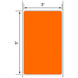 3x5 Orange Floodcoated Direct Thermal Labels 3" Core