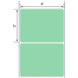 4x3 Green Floodcoated Direct Thermal Labels 3" Core