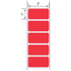 2x1 Red Floodcoated Direct Thermal Labels 1" Core