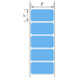 2x1 Blue Floodcoated Direct Thermal Labels 1" Core