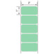 2x1 Green Floodcoated Direct Thermal Labels 1" Core
