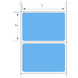 2x3 Blue Floodcoated Direct Thermal Labels 1" Core