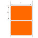 2x3 Orange Floodcoated Direct Thermal Labels 1" Core