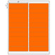 4x1 Orange Floodcoated Direct Thermal Labels 1" Core