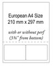 102mmX64mm, Integrated Labels White 24LB Bond Laser Sheet ( Item#: RIA4102642NP )
