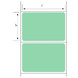 2x3 4 inch O.D. Floodcoated Green Thermal Transfer Label Rolls 1" Core