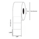 1.64x1.235 White Dymo Compatible Direct Thermal Labels 1" Core