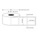 4"x6" Inch, Thermal Transfer, FF Inch Core