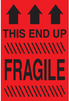 4" x 6" "Fragile" Label, Paper, 500 Labels Per Roll