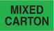 3" x 5" "Mixed Carton" Label, Paper, 500 Labels Per Roll