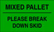 3" x 5" "Mixed Pallet" Label, Paper, 500 Labels Per Roll