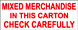2" x 6" "Mixed Merchandise" Label, Paper, 500 Labels Per Roll