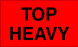 3" x 5" "Top Heavy" Label, Paper, 500 Labels Per Roll