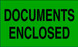 3" x 5" "Documents Enclosed" Label, Paper, 500 Labels Per Roll