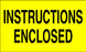 3" x 5" "Instructions Enclosed" Label, Paper, 500 Labels Per Roll