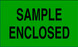3" x 5" "Sample Enclosed" Label, Paper, 500 Labels Per Roll