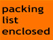 3" x 5" "Packing List Enclosed" Label, Paper, 500 Labels Per Roll