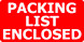 3" x 5" "Packing List Enclosed" Label, Paper, 500 Labels Per Roll