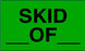 3" x 5" "Skid _ of _" Label, Paper, 500 Labels Per Roll