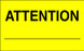 3" x 5" "Attention" Label, Paper, 500 Labels Per Roll