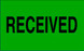 3" x 5" "Received" Label, Paper, 500 Labels Per Roll