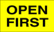 3" x 5" "Open First" Label, Paper, 500 Labels Per Roll