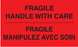 3" x 5" "Fragile" Label, Paper, 500 Labels Per Roll