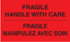 3" x 5" "Fragile" Label, Paper, 500 Labels Per Roll