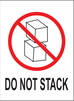 3" x 4" "Do Not Stack" Label, Paper, 500 Labels Per Roll