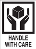 3" x 4" "Handle With Care" Label, Paper, 500 Labels Per Roll