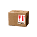 4" x 6" "Fragile" Label, Paper, 500 Labels Per Roll