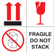 4" x 4" "Do Not Stack" Label, Paper, 500 Labels Per Roll