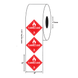 4" x 4" "Flammable Liquid 3" Label, Paper, 500 Labels Per Roll
