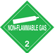 4" x 4" "Non-Flammable Gas 2" Label, Paper, 500 Labels Per Roll
