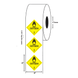 4" x 4" "Oxygen 2" Label, Paper, 500 Labels Per Roll