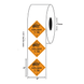 4" x 4" "Explosive" Label, Paper, 500 Labels Per Roll