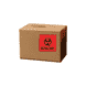 2" x 2" "Biohazard" Label, Paper, 500 Labels Per Roll