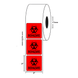 2" x 2" "Biohazard" Label, Paper, 500 Labels Per Roll
