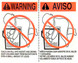 5" x 6" "Suffocation Warning" Label, Paper, 500 Labels Per Roll