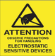 2" x 2" "Electrostatic Sensitive Devices" Label, Paper, 500 Labels Per Roll