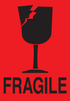 2" x 3" "Fragile" Label, Paper, 500 Labels Per Roll