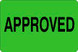 1.25" x 2" "Approved" Label, Paper, 500 Labels Per Roll