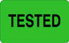 1.25" x 2" "Tested" Label, Paper, 500 Labels Per Roll