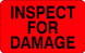 1.25" x 2" "Inspect for Damage" Label, Paper, 500 Labels Per Roll