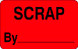 1.25" x 2" "Scrap By ___" Label, Paper, 500 Labels Per Roll