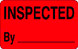 1.25" x 2" "Inspected By ___" Label, Paper, 500 Labels Per Roll