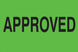 2" x 3" "Approved" Label, Paper, 500 Labels Per Roll