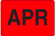 2" x 3" "April" Label, Paper, 500 Labels Per Roll