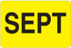 2" x 3" "September" Label, Paper, 500 Labels Per Roll